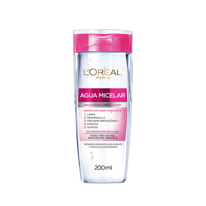 Loreal Agua Micelar 5 en 1 Hidra-Total 200 mL