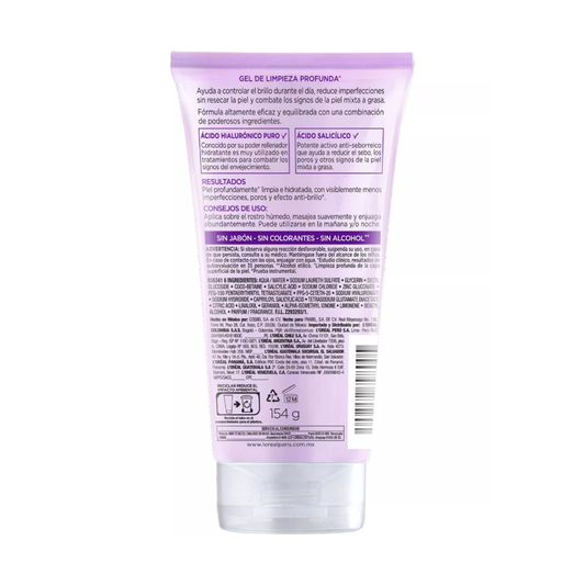 Gel Limpieza Loreal Revitalift Anti-brillo 150ml