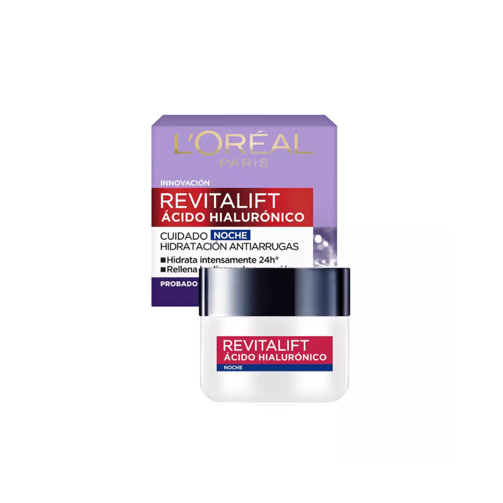 Loreal Crema noche Anti-Arrugas Revitalift Ácido Hialurónico 50 mL