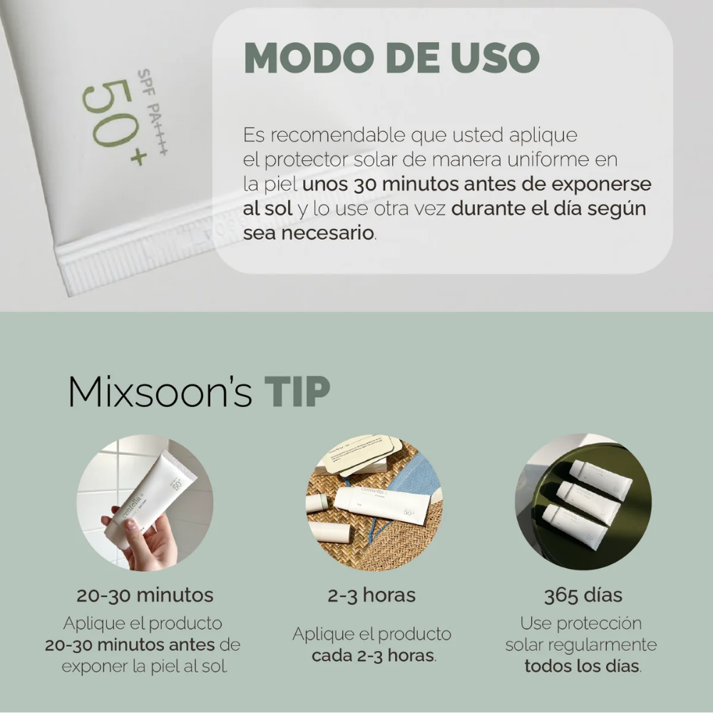 Mixsoon Centella Sun Cream 50ml - Protector solar fps50