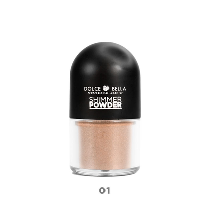 Polvo Brillante Dolce bella Shimmer para el Rostro y Cuerpo Tono 1