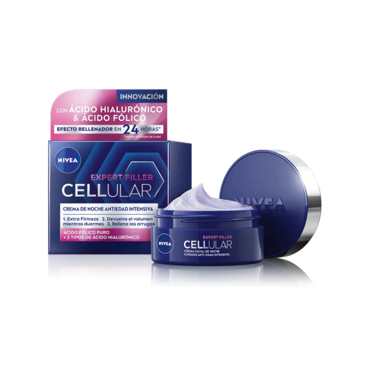 Nivea Crema facial expert cellular Ácido Hialuronico & Fólico Noche 50ml