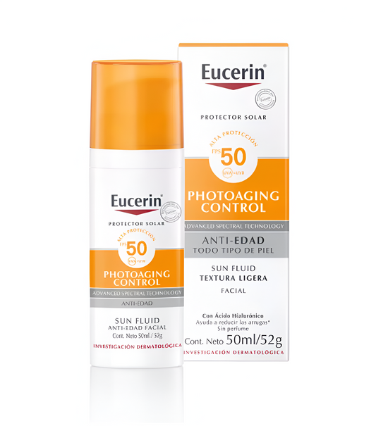 Eucerin Protector Solar Facial Fluido Anti-Edad FPS 50 50ml