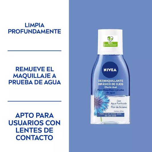 Desmaquillante de Ojos Bifásico Nivea 125ml
