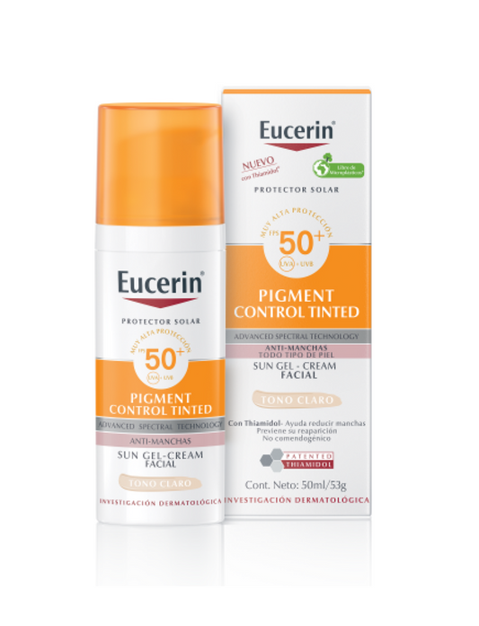 Eucerin Sun Pigment Control Tinted Facial Tono Claro Protector Solar Fps50+ 50Ml