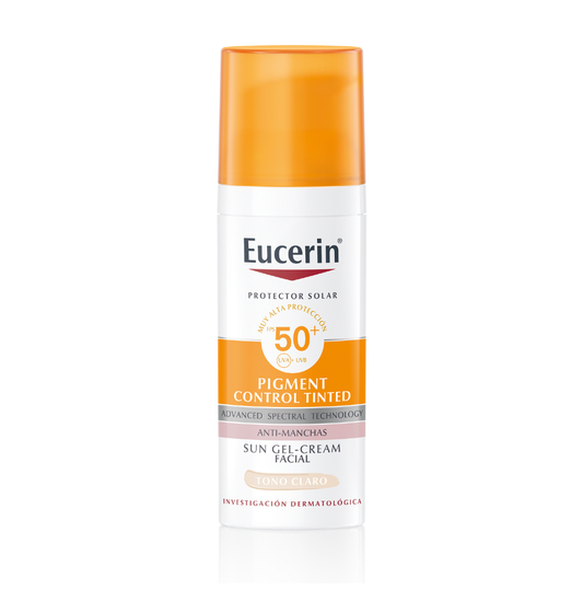 Eucerin Sun Pigment Control Tinted Facial Tono Claro Protector Solar Fps50+ 50Ml