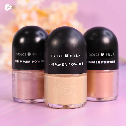 Polvo Brillante Dolce bella Shimmer para el Rostro y Cuerpo Tono 3