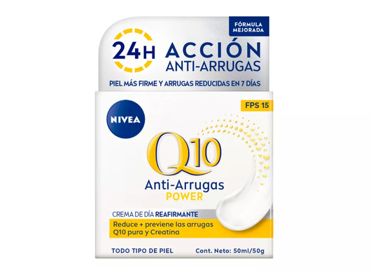 Crema Facial Antiarrugas Q10 Power Nivea Dia FPS15 50ml